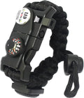 Survival Paracord Bracelet, Fire Starter, Waterproof SOS Light, Adjustable AK87 by Daarcin