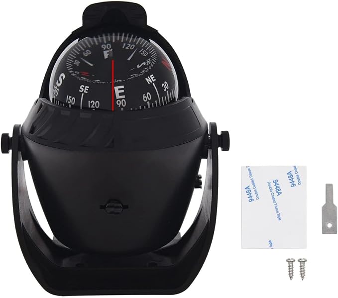 Marine Compass for Boat LED Light Navigation Pivoting Electronic Automotive by Unknown