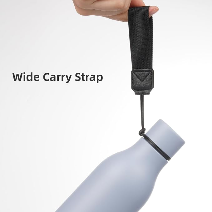 Insulated Water Bottle with Strap, 18 oz Double Wall Stainless Steel Vacuum - Image 4