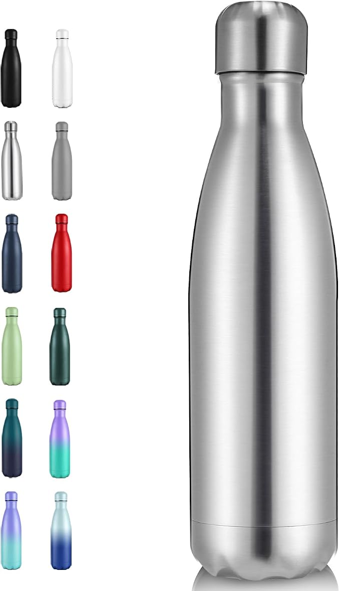 Volhoply 17oz Insulated Stainless Steel Water Bottle, Double Wall Vacuum Flask by LiveFully%EF%BC%8CDrinkFreely%E2%80%94KeepGoingwithVolhoply%EF%BC%81
