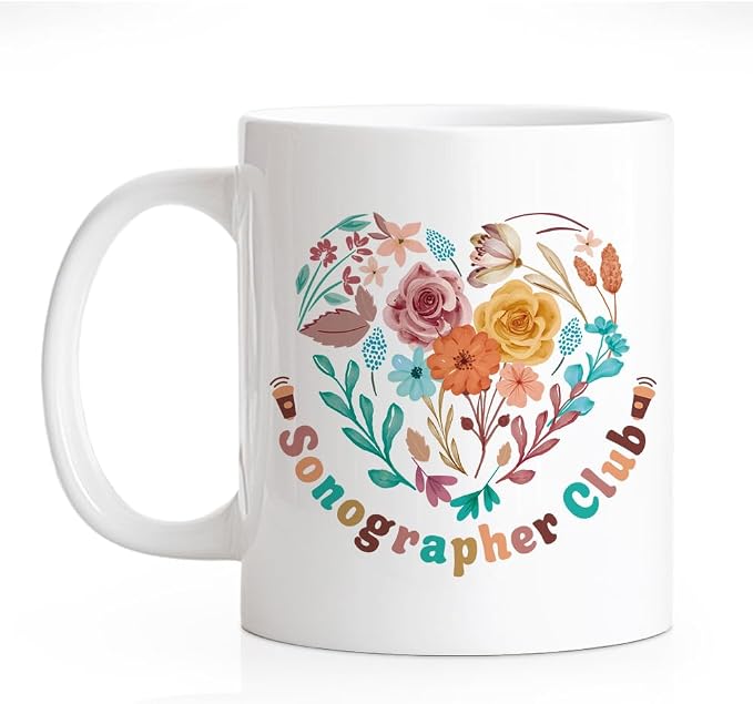 RZHV Sonographer Club 11 Oz Novelty Mug, Funny Coffee Mug by RZHV