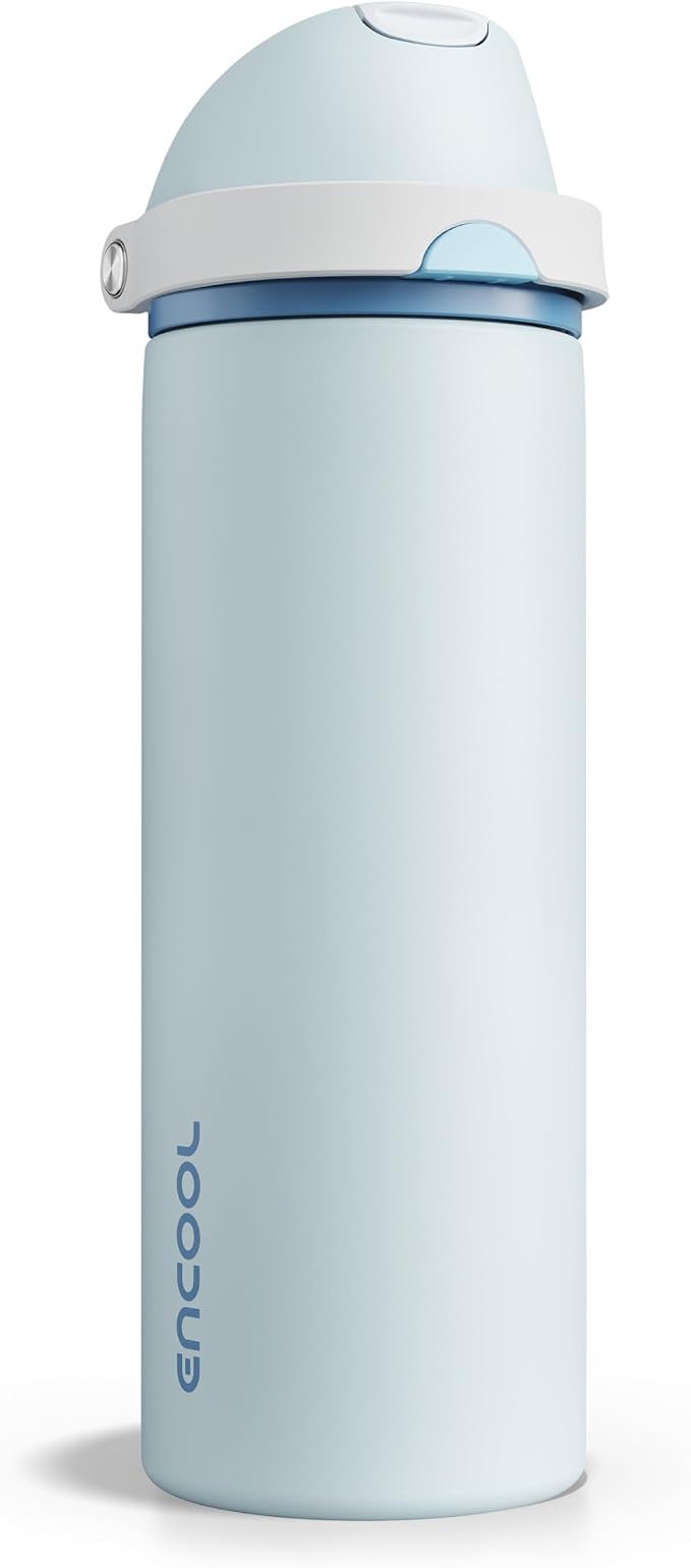 Insulated Water Bottle with Straw by ENCOOL
