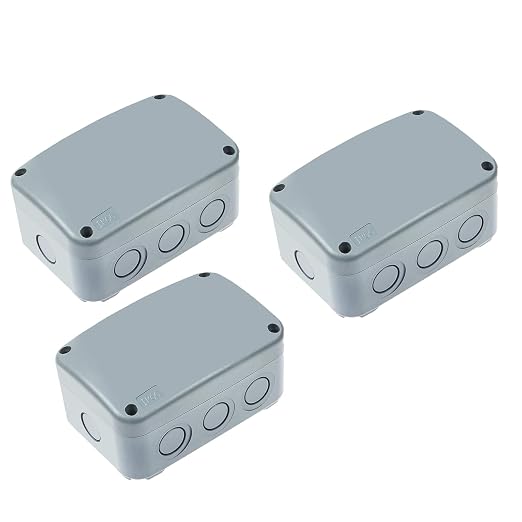 IP66 Weatherproof Electrical Project Boxes in Grey, Nineleaf PVC/ABS Plastic by NineLeaf
