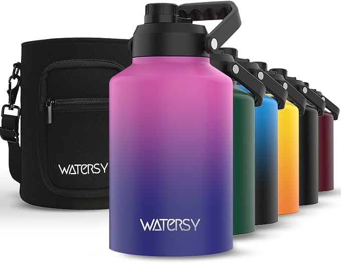 WATERSY 1 Gallon Water Bottle Insulated, BPA Free&Leak Proof, 128oz Stainless - Image 2