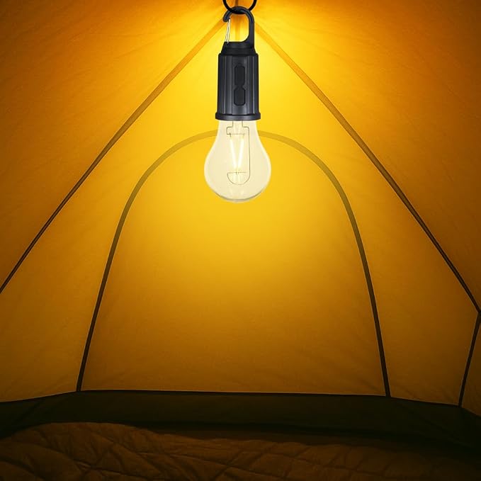 2-Pack Rechargeable Camp Light, Warm White LED Globe Bulb, Battery Powered - Image 4