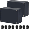Project Box ABS Black Electrical Boxes IP65 Outdoor Waterproof Box Electronic by Raculety