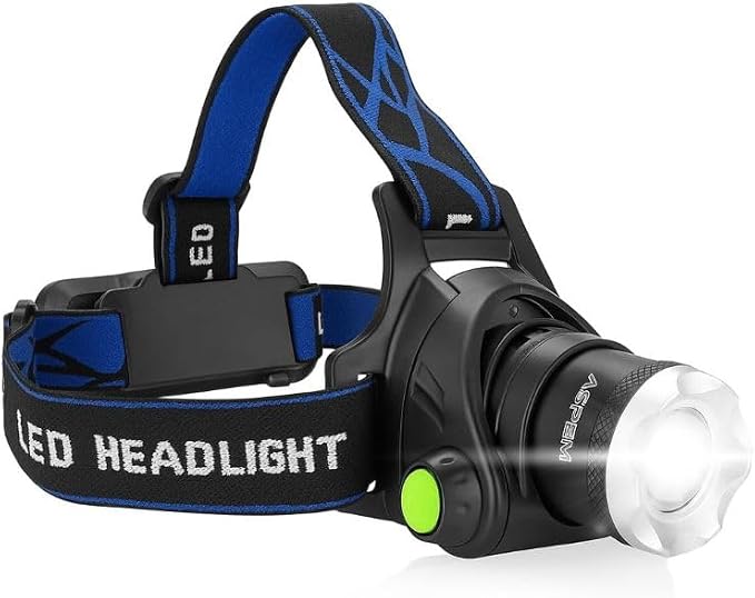 Rechargeable LED headlamp, 1000 lumens by ASPEM