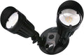 LED Black 2-Light Bullet Flood Light- 3000K Adjustable Dual Head Hardwired by HOMENHANCEMENTS