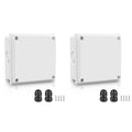 NineLeaf White Junction Box, IP65 Waterproof ABS Plastic Electrical Enclosure by NineLeaf