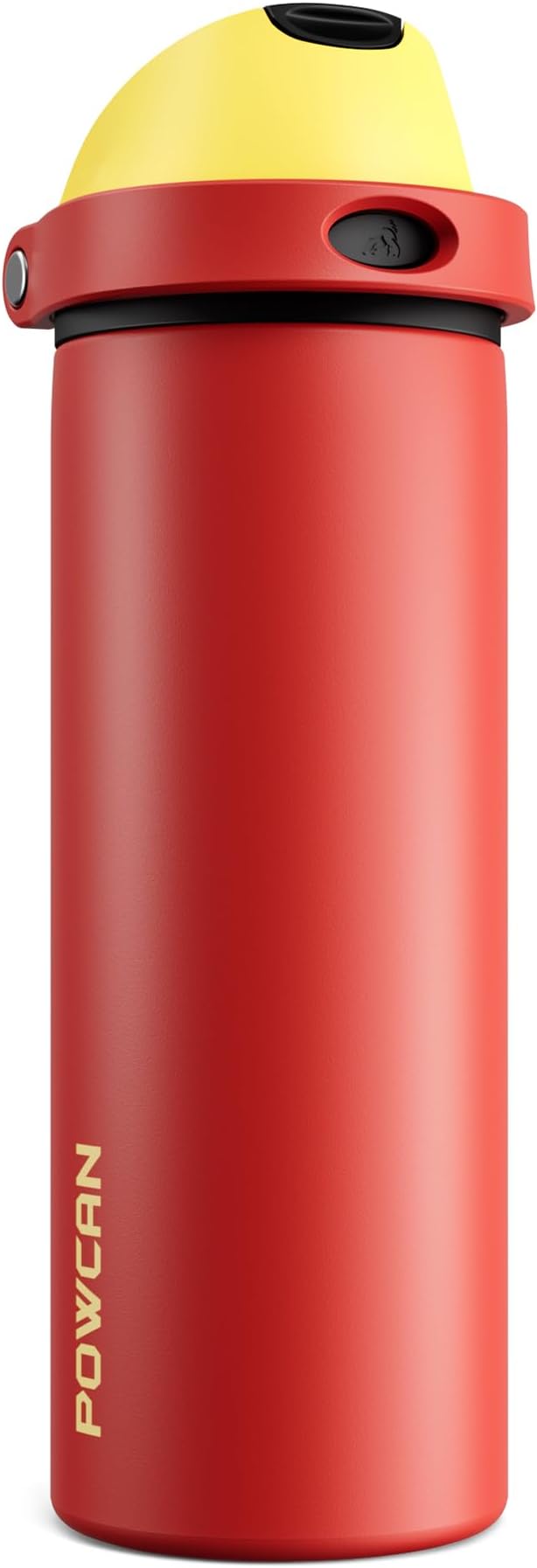 POWCAN 24 oz Travel Water Bottle: 2-in-1 Push-Button Spout & Quick-Flip Straw by POWCAN