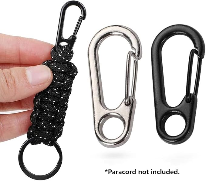 30PCS Mini SF Carabiner Clips Tiny Alloy Spring Snap Hook Keychain Clasps EDC - Image 5
