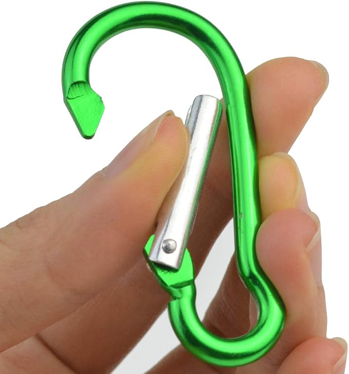 20 Pack Carabiners Clips with Keychain D Ring Caribeaner Clip Hook - Image 4