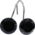 MitoVilla Black Shower Curtain Hooks Rings, Metal Shower Hooks by MitoVilla
