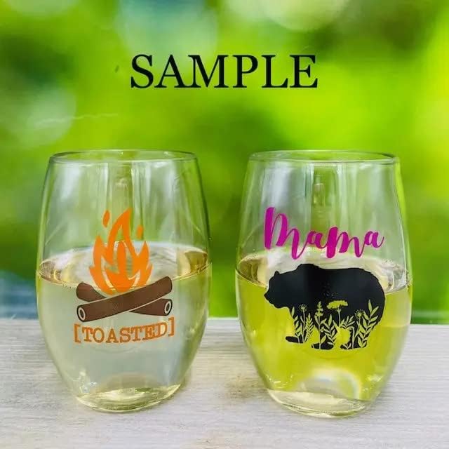 Set of 4 Shatterproof Designer 16 oz Plastic Wine Glasses MADE in the USA - Image 3