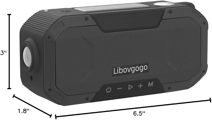 Emergency Radio Waterproof Bluetooth Speaker, Portable AM FM Radio - Image 9