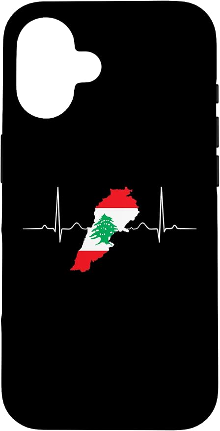 Lebanon Heart Lebanese Heartbeat Vintage Lebanon Map Case by Unknown