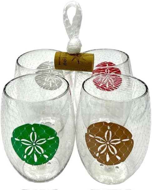Set of 4 Shatterproof Designer 16 oz Plastic Wine Glasses MADE in the USA - Image 3