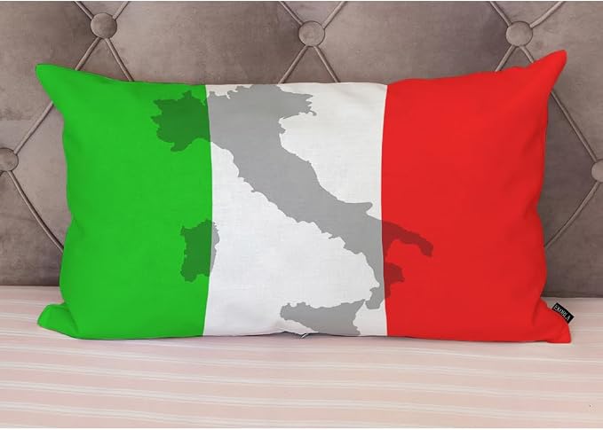 EKOBLA Decorative Cushion Cover Italian Flag Europe Country Red Green White - Image 4