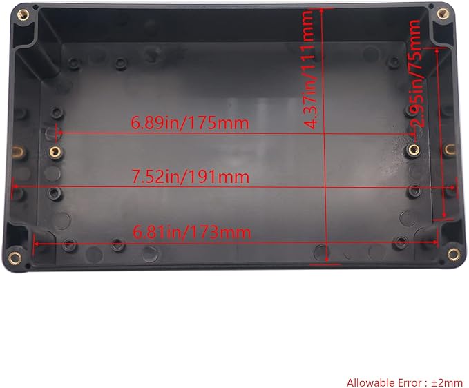 Project Box IP65 Waterproof Junction Box ABS Plastic Black Electrical Boxes DIY - Image 3