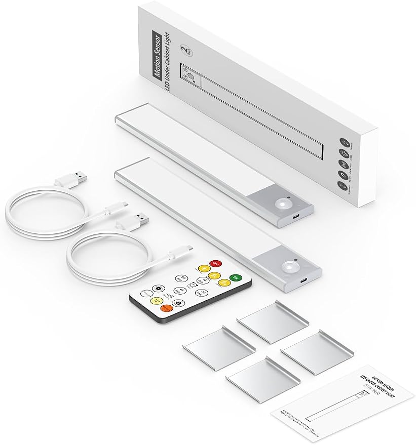 8" Ultra-Thin Under Cabinet Lighting Wireless, Aluminum Alloy Under Counter - Image 7