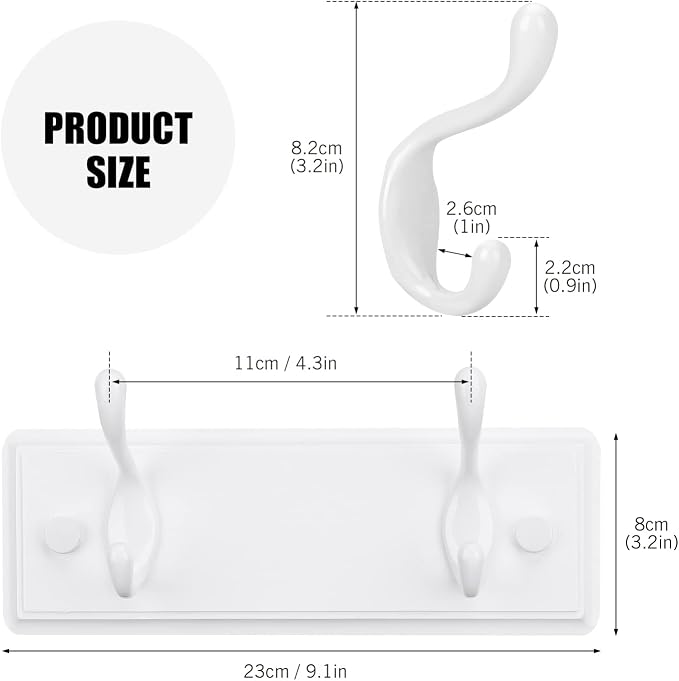 Badiano Wooden Coat Rack, Wall-Mounted Organizer - Image 2