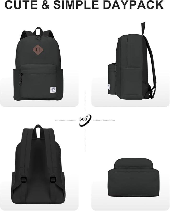 VASCHY Lightweight Backpack for School, Classic Basic Water Resistant Casual - Image 6