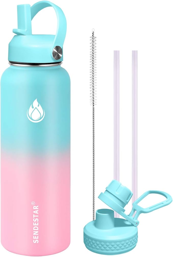 SENDESTAR Water Bottle 32oz Double Wall Vacuum Insulated Leak Proof Stainless by Sendestar