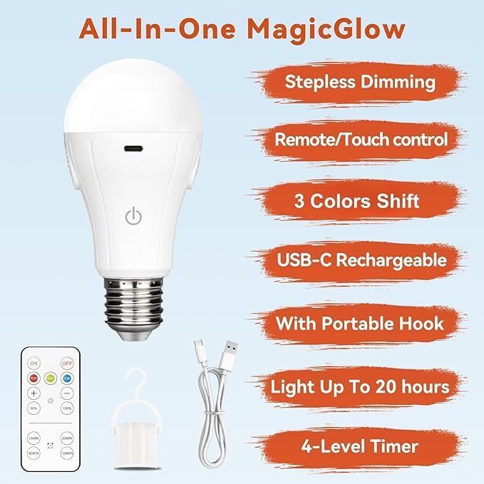 Neporal MagicGlow Rechargeable Light Bulbs - Image 2