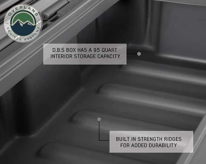 Overland Vehicle Systems 40100011 Dark Gray 95 QT Dry Box Storage - Image 7