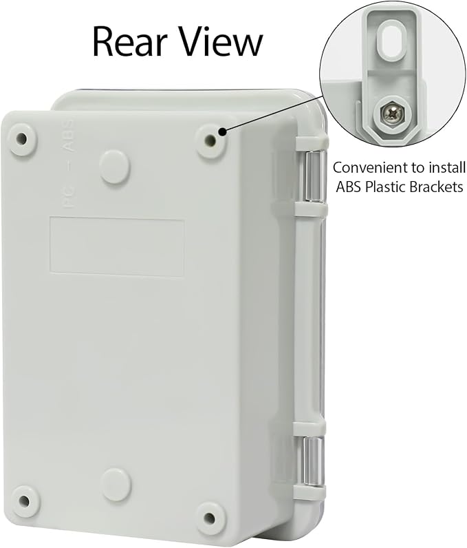 ABS Plastic Dustproof Waterproof IP65 Junction Box Hinged Shell Universal - Image 6