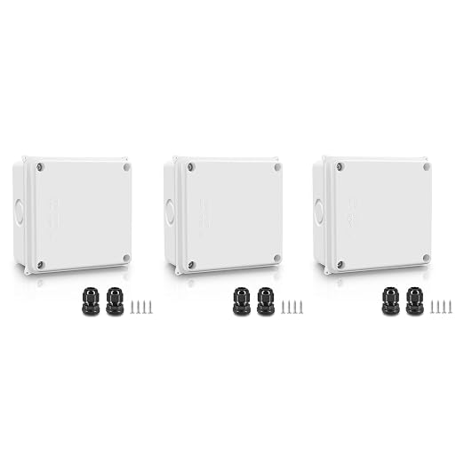 NineLeaf White Junction Box, IP65 Waterproof ABS Plastic Electrical Enclosure by NineLeaf