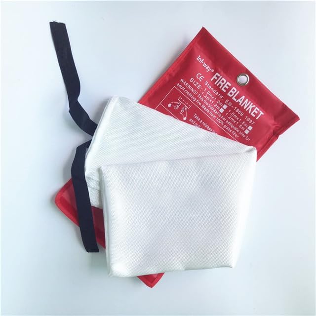 Inf-way Fire Blanket, 39.3''*39.3'' Fiberglass Fire Flame Retardent Emergency - Image 4