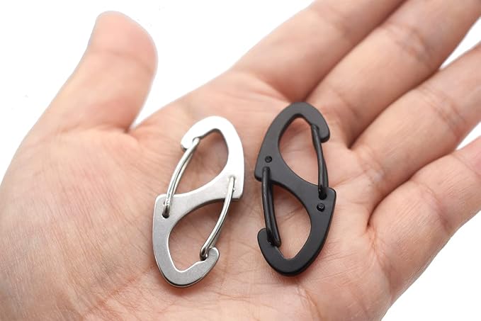 Small Carabiner Clips 1.6 inch Metal Double Sided Spring Gate Snap Hooks - Image 6