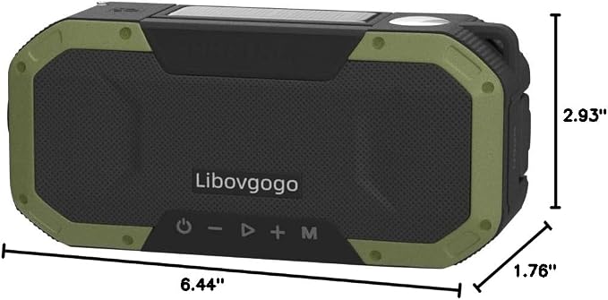Emergency Radio Waterproof Bluetooth Speaker, Portable AM FM Radio - Image 8