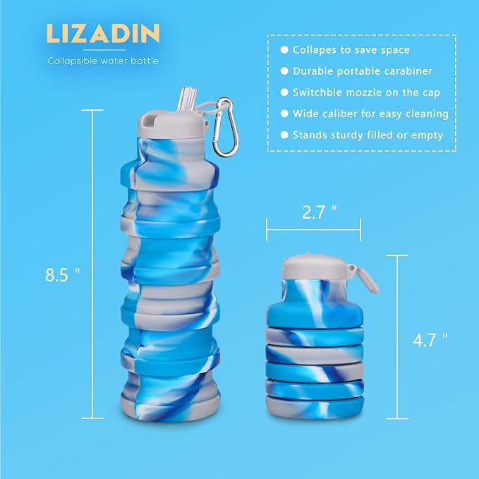 Collapsible water bottles 3 Pack - Image 5