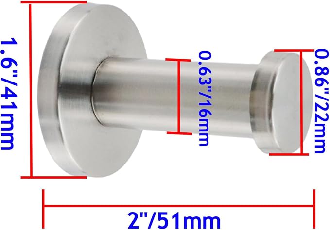 Wall Hooks Heavy Duty Coat Hooks Stainless Steel Clothes Hanger - Image 2