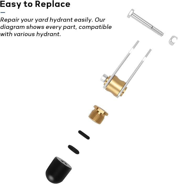 MEASUREMAN Yard Hydrant Repair Kit, Frost Proof Outdoor Faucet Replacement Parts - Image 3