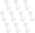 10PCS Over Cabinet Door Hooks Plastic Over The Door Single Hooks Space-Saving by UFURMATE