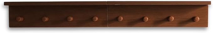 Entrance Coat Rack ，Coat Hooks, Wall-Mounted Wooden Hook Rack, Wall-Mounted - Image 2
