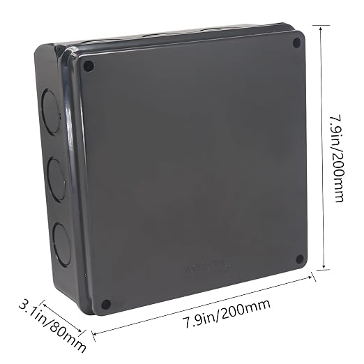 Junction Box, Reserved Holes Electrical Boxes Waterproof IP65 ABS Plastic - Image 2
