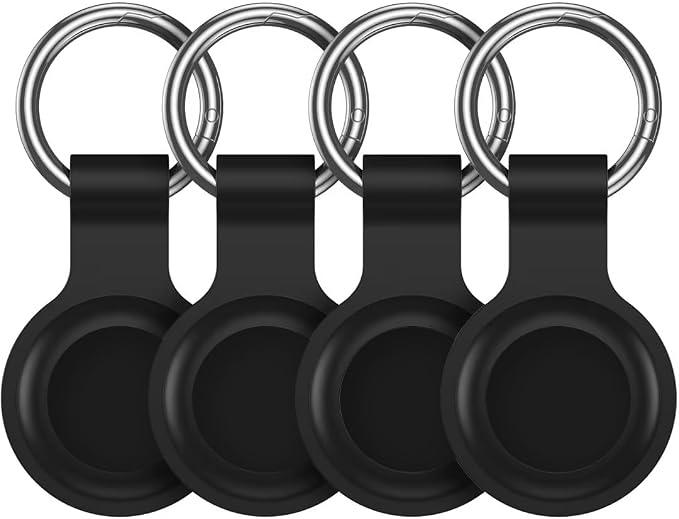 Compatible with AirTag Holder Case Keychain 4 Pack, - Image 8