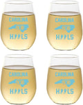 Set of 4 Shatterproof Designer 16 oz Plastic Wine Glasses MADE in the USA by Unknown