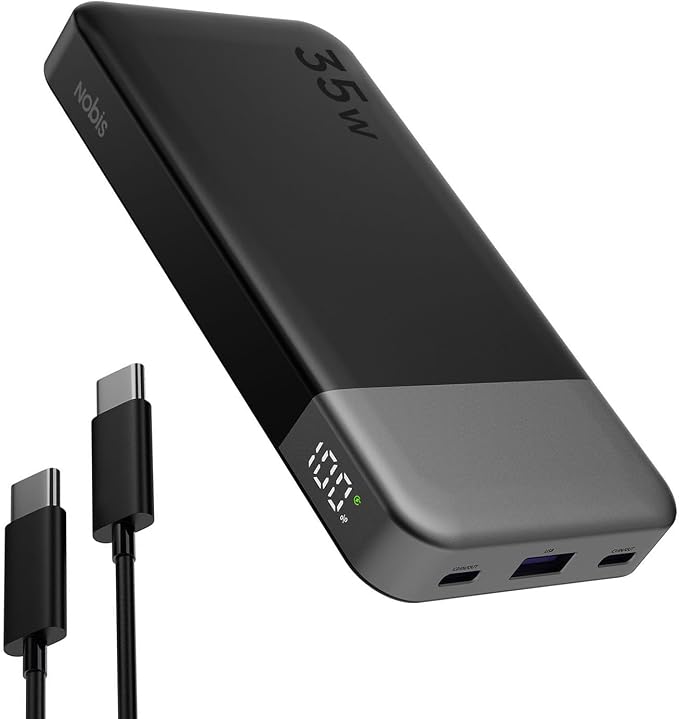 NOBIS Portable Charger, 10000mAh Power Bank Fast Charging, Battery Pack by NobisPowerbank