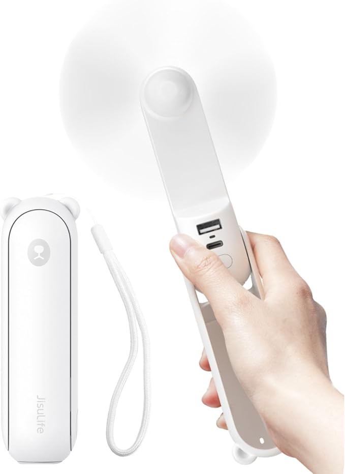 JISULIFE Handheld Fan 8 Plus: All-in-One Mini Fan by LivechillStaycool