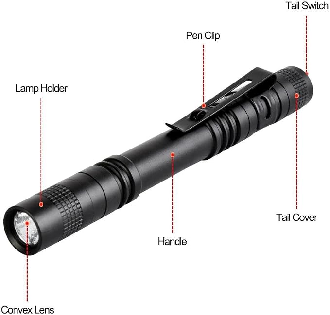 Pen Flashlight, Mini Flashlight Bright Pocket Penlight - Image 6