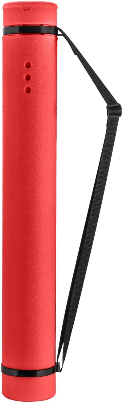 JJRING Red Poster Tube, Poster Carrying Case by JJRING