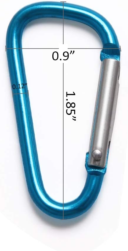 Carabiner Clips, Upins Aluminum Locking Spring Hook Keychain D Shape Heavy Duty - Image 2