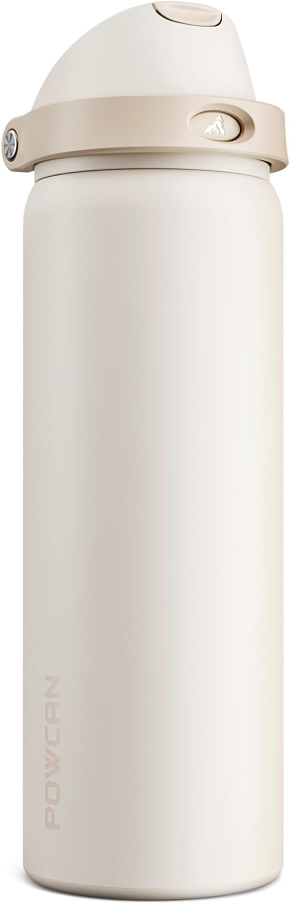 POWCAN 32 oz Insulated Water Bottle, 2-in-1 Push-Button Spout & Quick-Flip by POWCAN