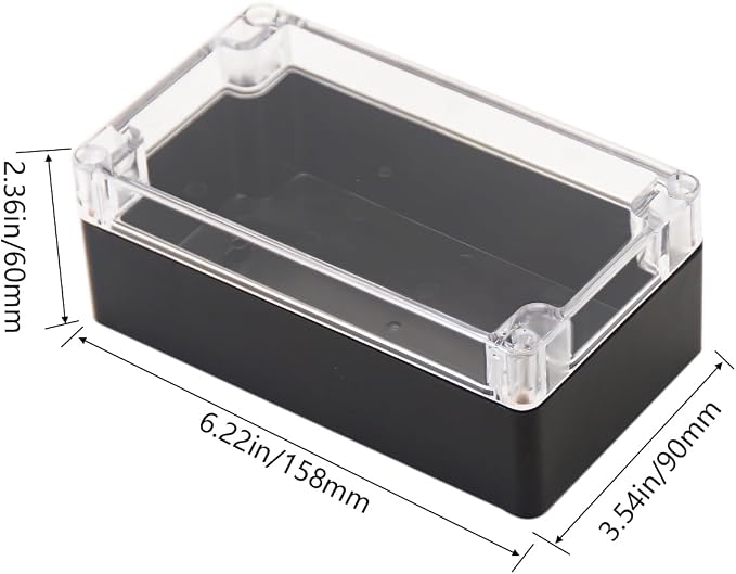 Project Box IP65 Waterproof Junction Box ABS Plastic Black Electrical Boxes DIY - Image 2