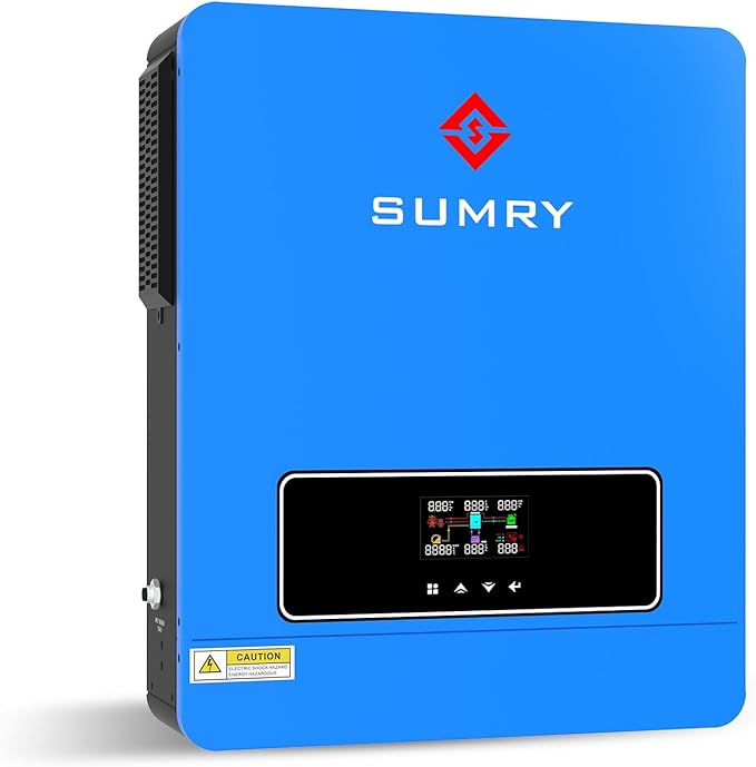 SUMRY Solar Inverter Charger, 3600W DC 24V to AC 110V Hybrid Voltage Converter by SRGFTS